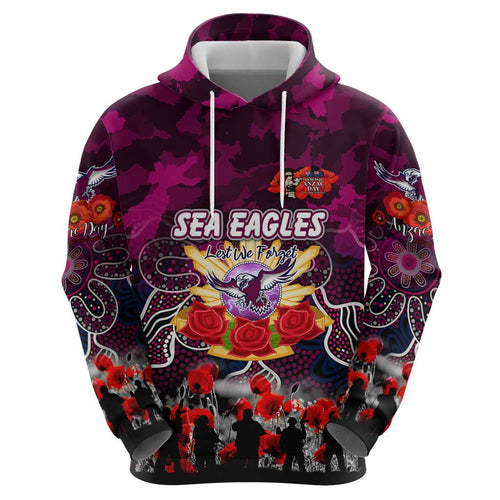 Personalized Sea Eagles ANZAC Day Hoodie Australian Army - Lest We Forget