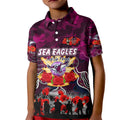 Personalized Sea Eagles ANZAC Day Kid Polo Shirt Australian Army - Lest We Forget