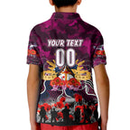 Personalized Sea Eagles ANZAC Day Kid Polo Shirt Australian Army - Lest We Forget