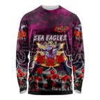 Personalized Sea Eagles ANZAC Day Long Sleeve Shirt Australian Army - Lest We Forget