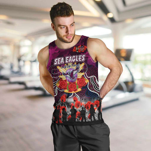 Personalized Sea Eagles ANZAC Day Men Tank Top Australian Army - Lest We Forget