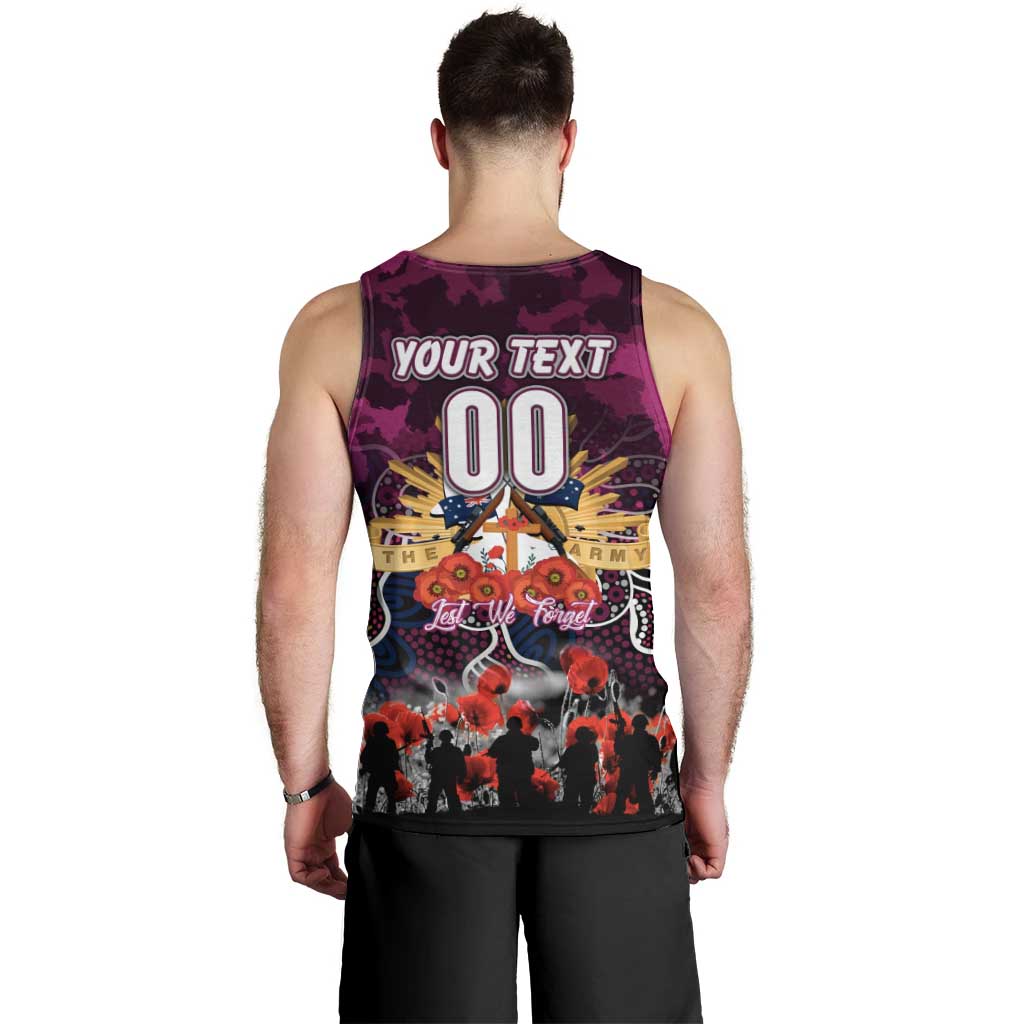 Personalized Sea Eagles ANZAC Day Men Tank Top Australian Army - Lest We Forget