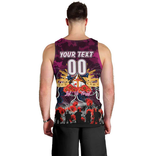 Personalized Sea Eagles ANZAC Day Men Tank Top Australian Army - Lest We Forget