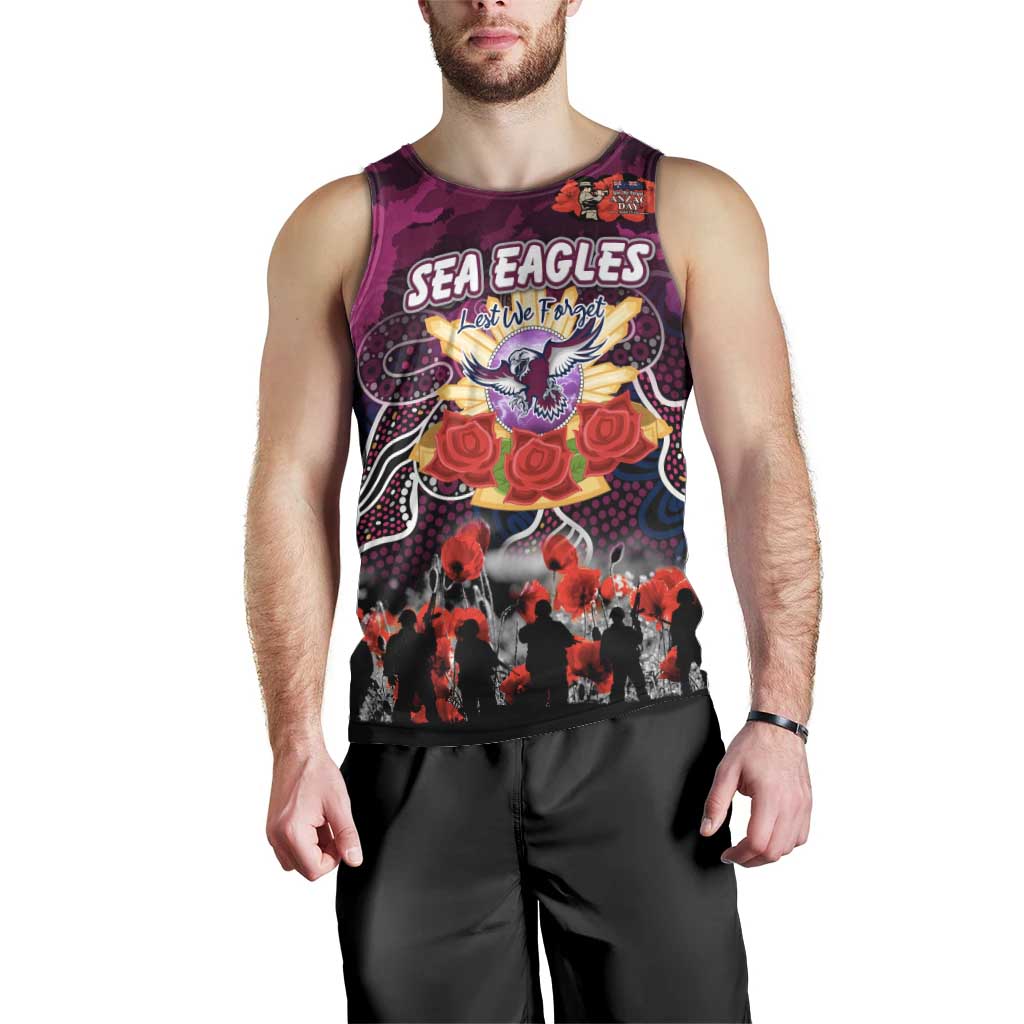 Personalized Sea Eagles ANZAC Day Men Tank Top Australian Army - Lest We Forget