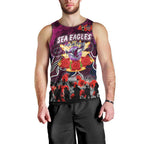 Personalized Sea Eagles ANZAC Day Men Tank Top Australian Army - Lest We Forget