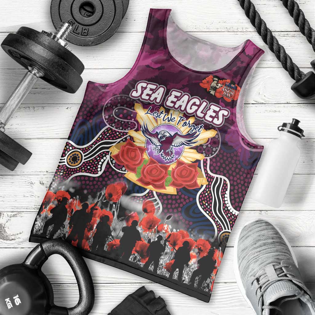 Personalized Sea Eagles ANZAC Day Men Tank Top Australian Army - Lest We Forget