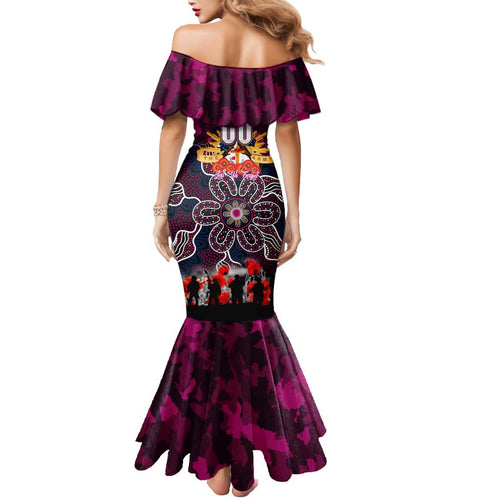 Personalized Sea Eagles ANZAC Day Mermaid Dress Australian Army - Lest We Forget