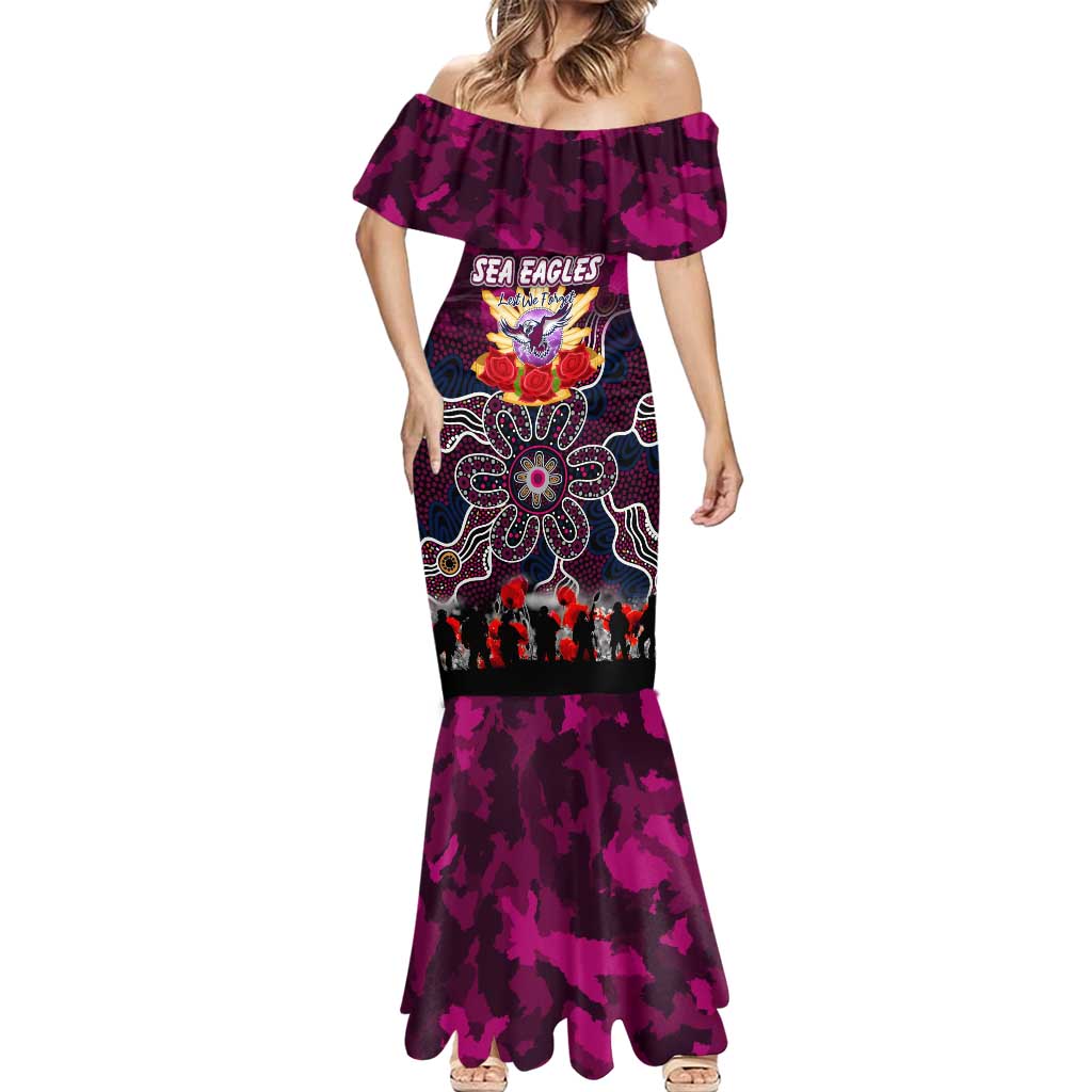 Personalized Sea Eagles ANZAC Day Mermaid Dress Australian Army - Lest We Forget