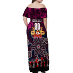 Personalized Sea Eagles ANZAC Day Off Shoulder Maxi Dress Australian Army - Lest We Forget