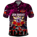 Personalized Sea Eagles ANZAC Day Polo Shirt Australian Army - Lest We Forget