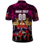 Personalized Sea Eagles ANZAC Day Polo Shirt Australian Army - Lest We Forget