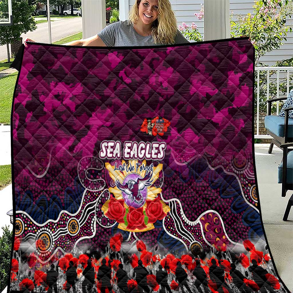 Sea Eagles ANZAC Day Quilt Australian Army - Lest We Forget