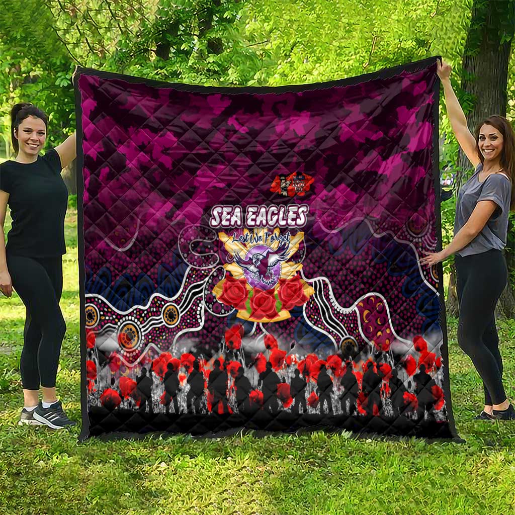 Sea Eagles ANZAC Day Quilt Australian Army - Lest We Forget