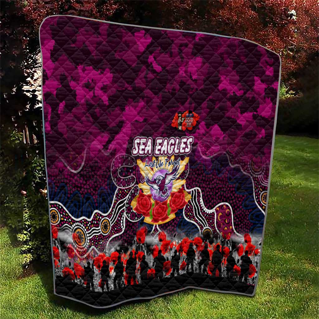 Sea Eagles ANZAC Day Quilt Australian Army - Lest We Forget