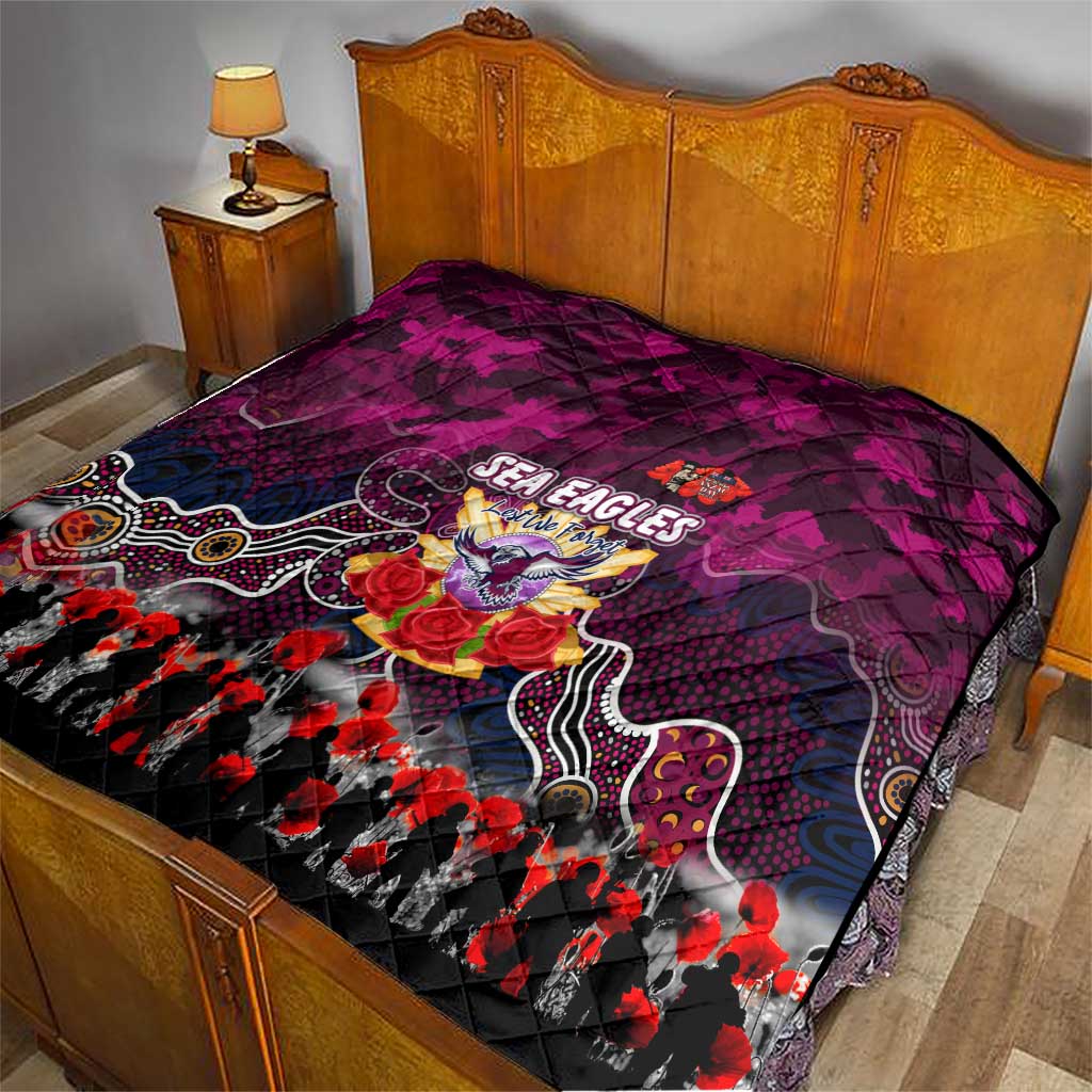 Sea Eagles ANZAC Day Quilt Australian Army - Lest We Forget