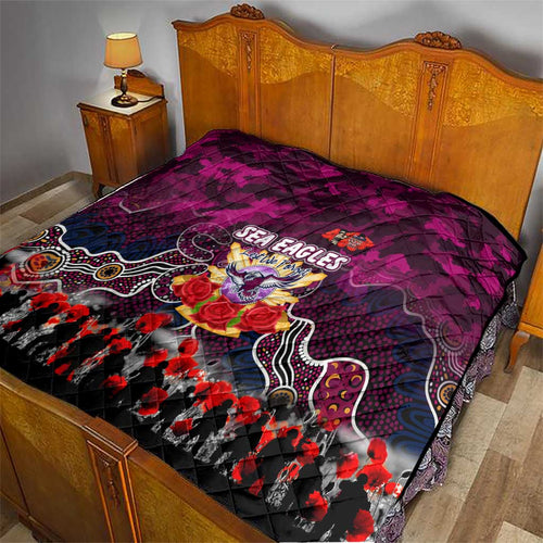 Sea Eagles ANZAC Day Quilt Australian Army - Lest We Forget
