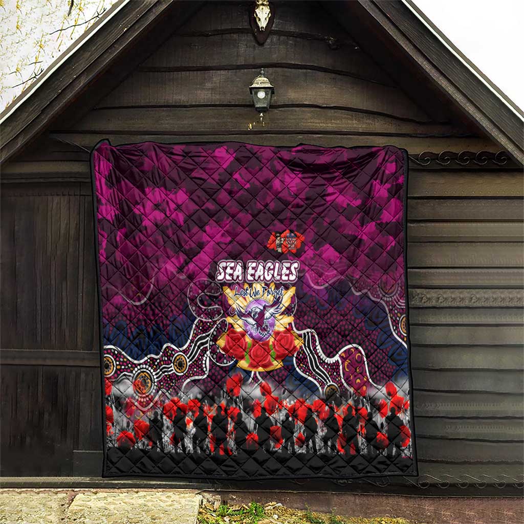 Sea Eagles ANZAC Day Quilt Australian Army - Lest We Forget