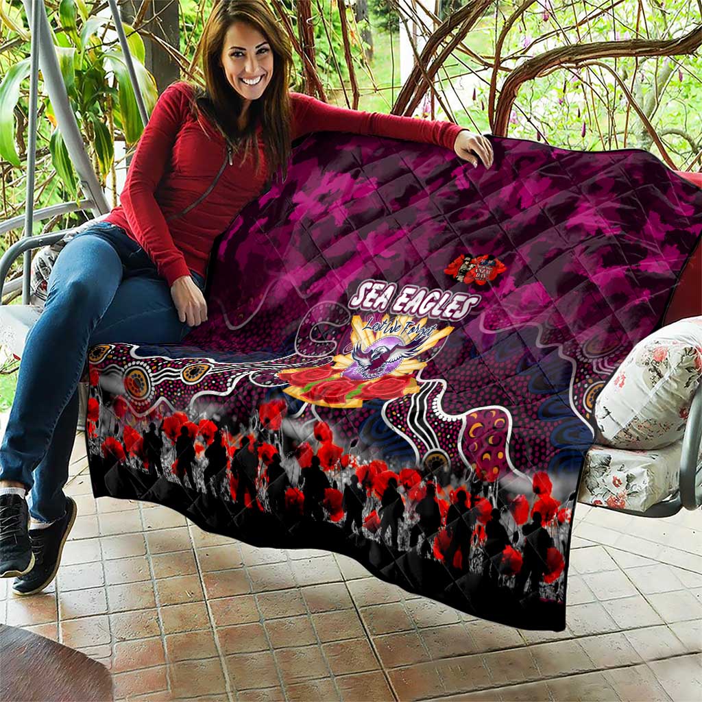 Sea Eagles ANZAC Day Quilt Australian Army - Lest We Forget