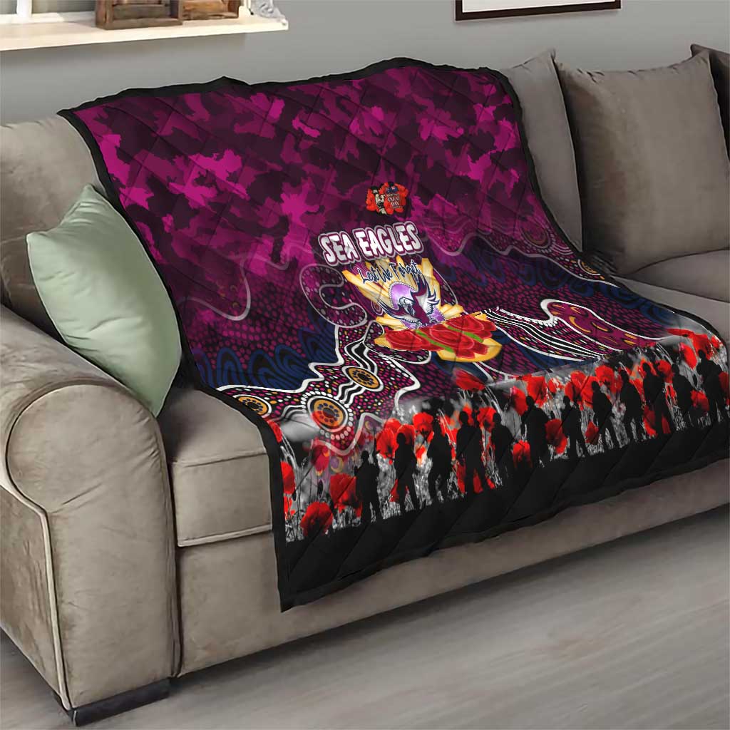 Sea Eagles ANZAC Day Quilt Australian Army - Lest We Forget