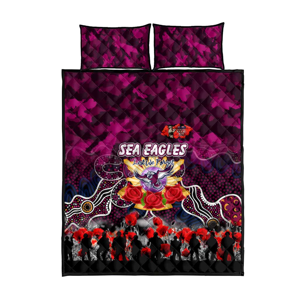Sea Eagles ANZAC Day Quilt Bed Set Australian Army - Lest We Forget