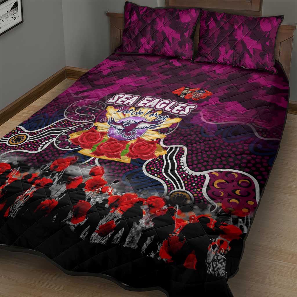 Sea Eagles ANZAC Day Quilt Bed Set Australian Army - Lest We Forget
