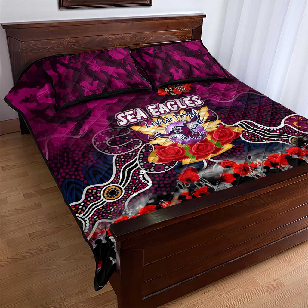 Sea Eagles ANZAC Day Quilt Bed Set Australian Army - Lest We Forget