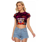 Personalized Sea Eagles ANZAC Day Raglan Cropped T Shirt Australian Army - Lest We Forget