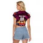 Personalized Sea Eagles ANZAC Day Raglan Cropped T Shirt Australian Army - Lest We Forget
