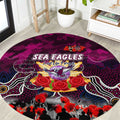 Sea Eagles ANZAC Day Round Carpet Australian Army - Lest We Forget
