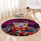 Sea Eagles ANZAC Day Round Carpet Australian Army - Lest We Forget