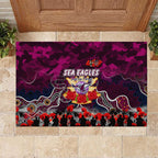 Sea Eagles ANZAC Day Rubber Doormat Australian Army - Lest We Forget