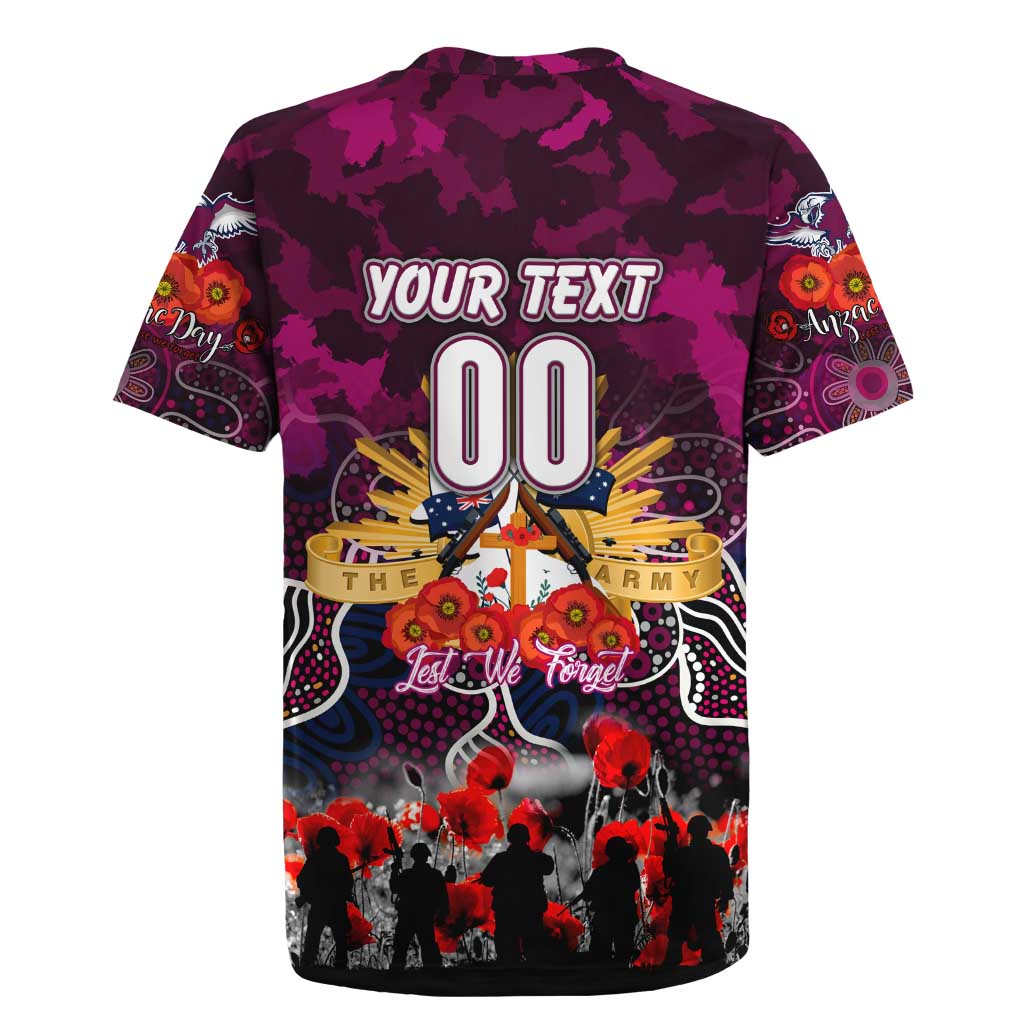 Personalized Sea Eagles ANZAC Day Rugby Jersey Australian Army - Lest We Forget