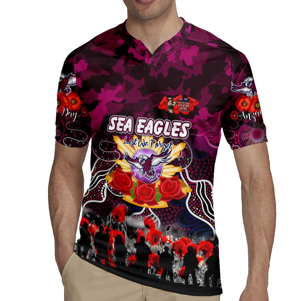 Personalized Sea Eagles ANZAC Day Rugby Jersey Australian Army - Lest We Forget