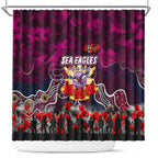 Sea Eagles ANZAC Day Shower Curtain Australian Army - Lest We Forget