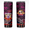 Personalized Sea Eagles ANZAC Day Skinny Tumbler Australian Army - Lest We Forget