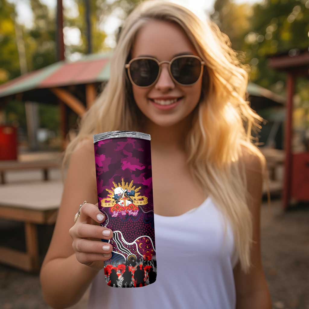 Personalized Sea Eagles ANZAC Day Skinny Tumbler Australian Army - Lest We Forget