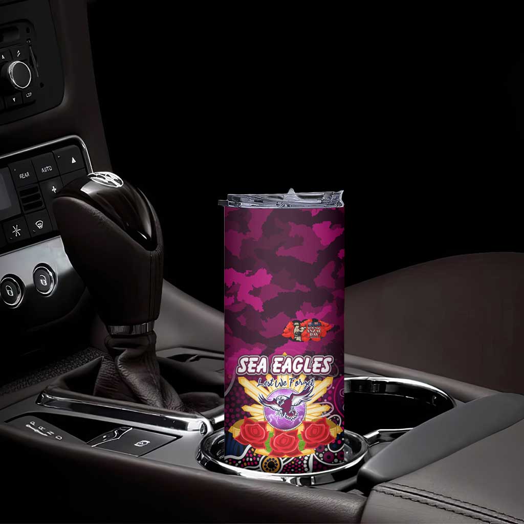 Personalized Sea Eagles ANZAC Day Skinny Tumbler Australian Army - Lest We Forget