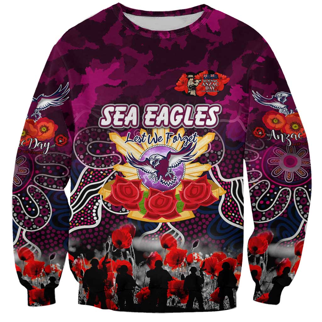 Personalized Sea Eagles ANZAC Day Sweatshirt Australian Army - Lest We Forget