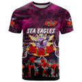 Personalized Sea Eagles ANZAC Day T Shirt Australian Army - Lest We Forget