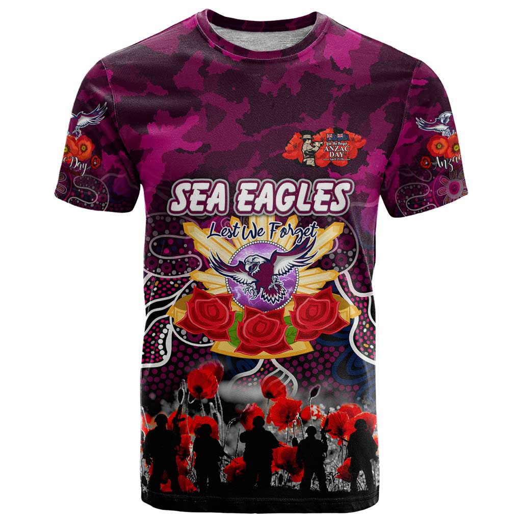 Personalized Sea Eagles ANZAC Day T Shirt Australian Army - Lest We Forget