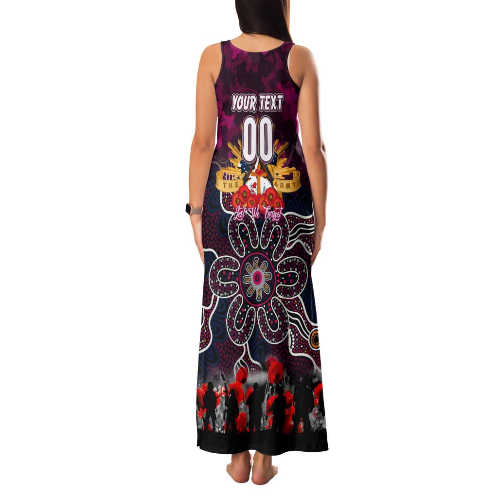 Personalized Sea Eagles ANZAC Day Tank Maxi Dress Australian Army - Lest We Forget