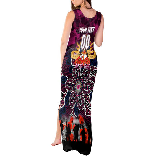 Personalized Sea Eagles ANZAC Day Tank Maxi Dress Australian Army - Lest We Forget