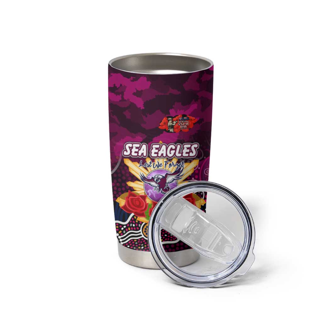 Personalized Sea Eagles ANZAC Day Tumbler Cup Australian Army - Lest We Forget
