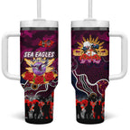 Personalized Sea Eagles ANZAC Day Tumbler With Handle Australian Army - Lest We Forget
