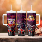 Personalized Sea Eagles ANZAC Day Tumbler With Handle Australian Army - Lest We Forget