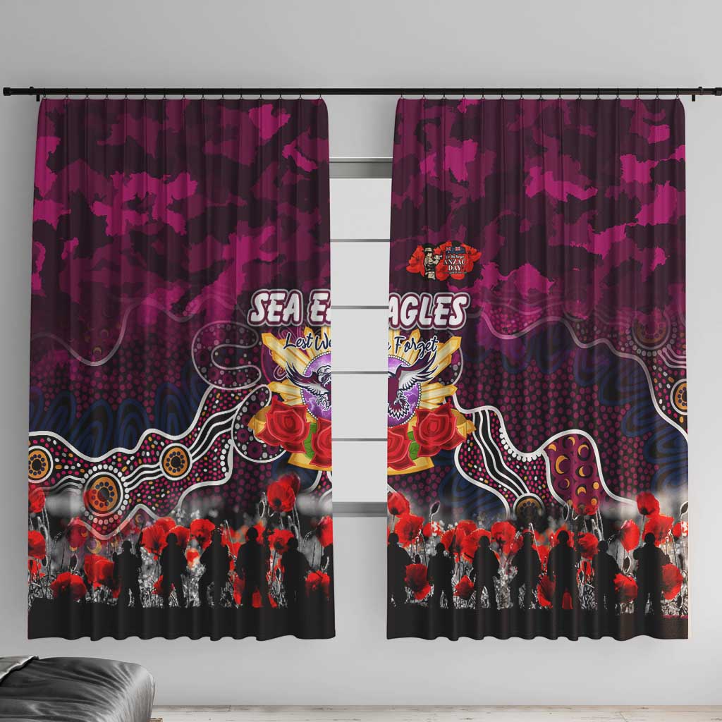 Sea Eagles ANZAC Day Window Curtain Australian Army - Lest We Forget