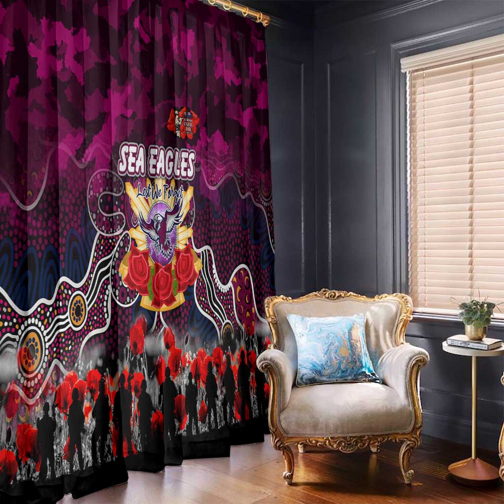 Sea Eagles ANZAC Day Window Curtain Australian Army - Lest We Forget