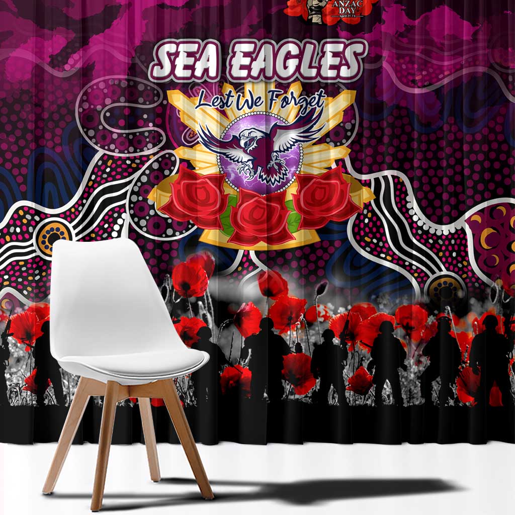 Sea Eagles ANZAC Day Window Curtain Australian Army - Lest We Forget