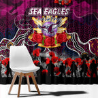 Sea Eagles ANZAC Day Window Curtain Australian Army - Lest We Forget