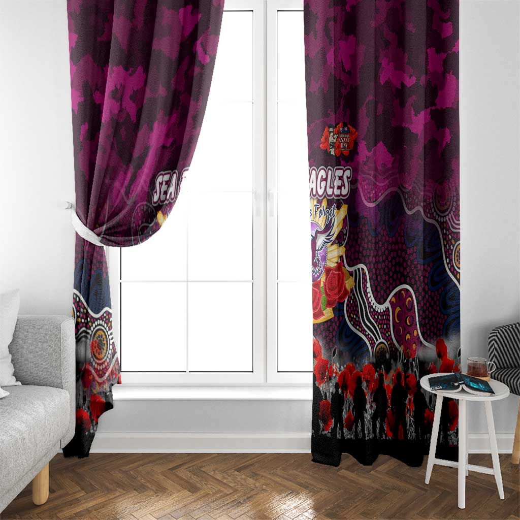 Sea Eagles ANZAC Day Window Curtain Australian Army - Lest We Forget